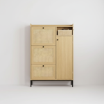 Shoe Rack with Rattan Doors - Image 2