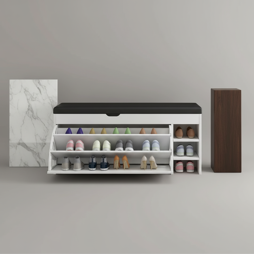 Homs Lux Shoe Storage Bench Shoe Rack