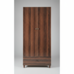 Homs Lux Modern 2-Door Wardrobe with Bottom Drawer