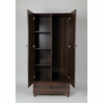 Homs Lux Modern 2-Door Wardrobe with Bottom Drawer