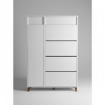 Shoe Cabinet 4 Flip-Drawers & Vertical Boot Compartment