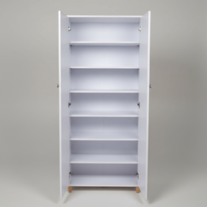 Homs Lux Alpine White 7-Tier Utility Cabinet with Doors