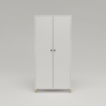 Homs Lux Alpine White 7-Tier Utility Cabinet with Doors - Image 3