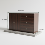 Chester of 3 Drawer with 2 Shelf Close Cabinet - Image 2