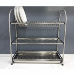Homs Lux Stainless Steel 3-Tier Multi-Utility Kitchen Rack