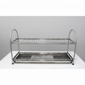 Homs Lux Stainless Steel 2-Tier Multi-Utility Kitchen Rack
