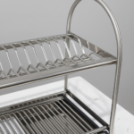 Homs Lux Stainless Steel 2-Tier Multi-Utility Kitchen Rack