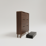 Walnut 6-Drawer Chest