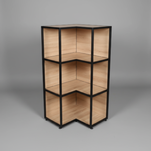 L-shaped corner bookshelf