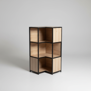 L-shaped corner bookshelf