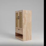 Solid Pine Wood 5-Tier Multi-Purpose Storage Cabinet - Image 4