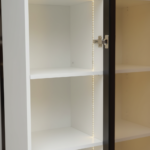 Slim Pillar Showcase – Arctic White Cabinet