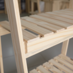 Nordic A-Frame Garment Rack – Solid Pine Wood Clothing Rail with Dual Slotted Storage Shelves - Image 3
