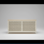 Elegant Wood & Metal Mesh Sideboard | Homs Lux Premium Storage