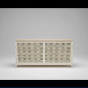 Elegant Wood & Metal Mesh Sideboard | Homs Lux Premium Storage