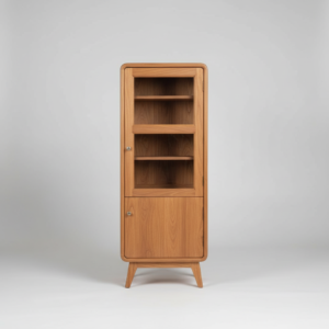 Rounded wood cabinet