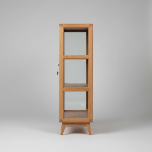 Rounded wood cabinet