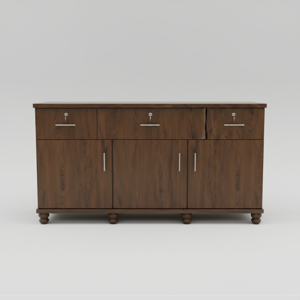 walnut storage cabinet
