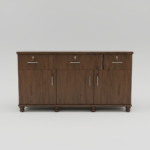 walnut storage cabinet