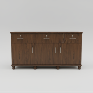 walnut storage cabinet