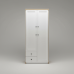 Modern White & Oak Wardrobe
