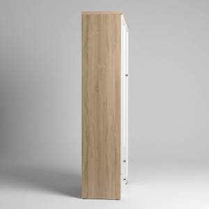 Modern White & Oak Wardrobe