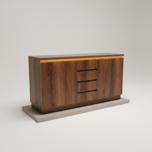 Modern LED Walnut Sideboard | Homs Lux Executive Storage Collection
