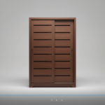 Slatted Wood Sliding Wardrobe