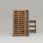 Slatted Wood Sliding Wardrobe