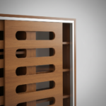 Slatted Wood Sliding Wardrobe
