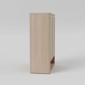 Japandi Mesh Accent Cabinet | Homs Lux Natural Wood Storage