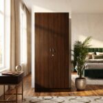 Walnut 2 Door Wardrobe with Jewelry Organizer