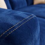 Modern Royal Blue 3-Seater Fabric Sofa | Upholstered Living Room Couch