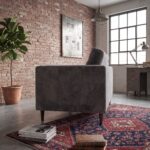 Modern Grey Tufted 2-Seater Upholstered Industrial Sofa for Living Room