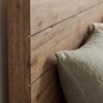 Modern Farmhouse Single Bed Frame with Horizontal Plank Wooden Headboard - Image 5